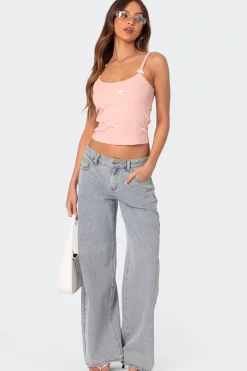Emilia Ribbed Bow Tank Top