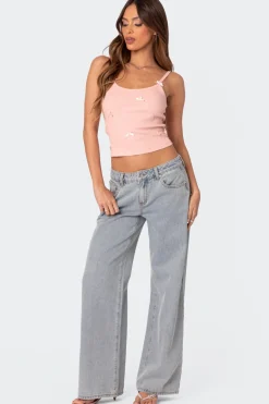 Emilia Ribbed Bow Tank Top