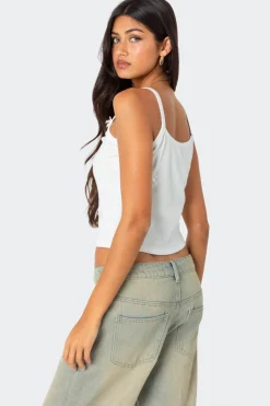 Emilia Ribbed Bow Tank Top