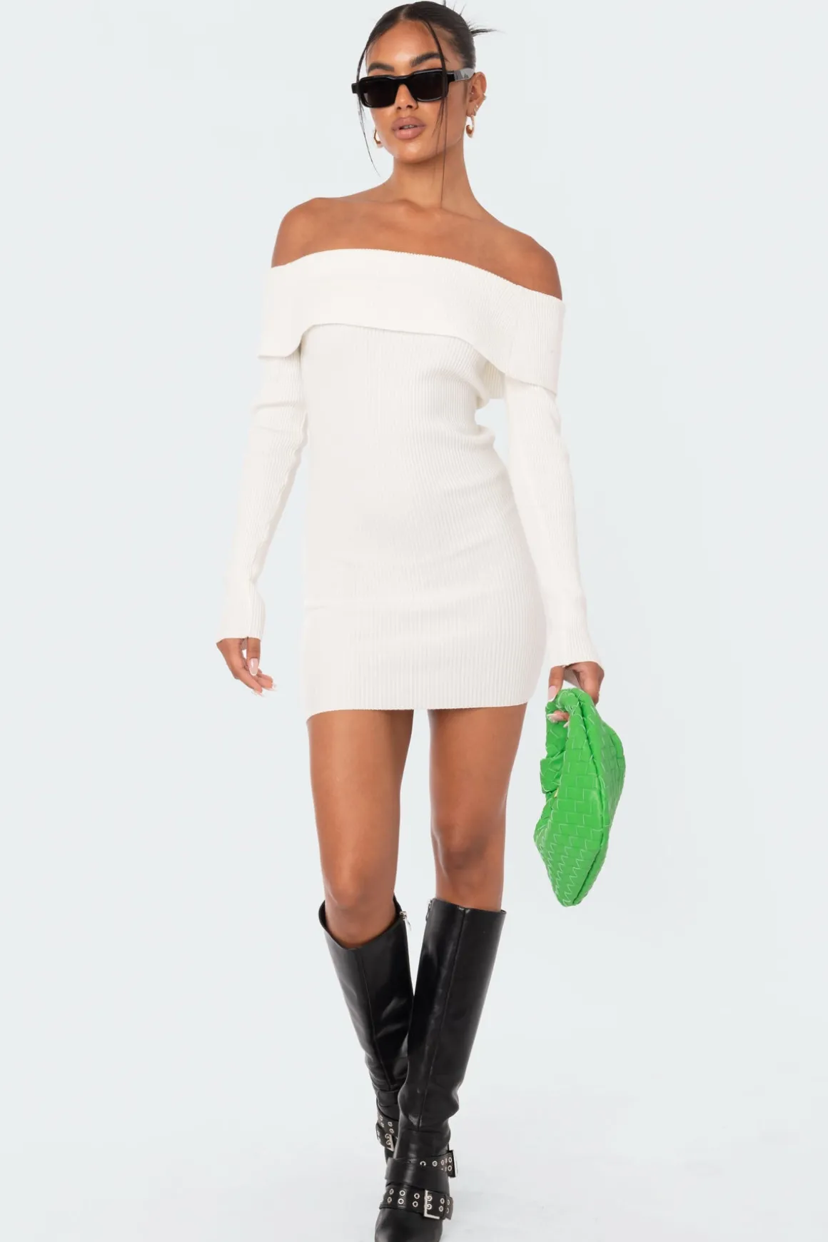Emma Fold Over Knitted Dress