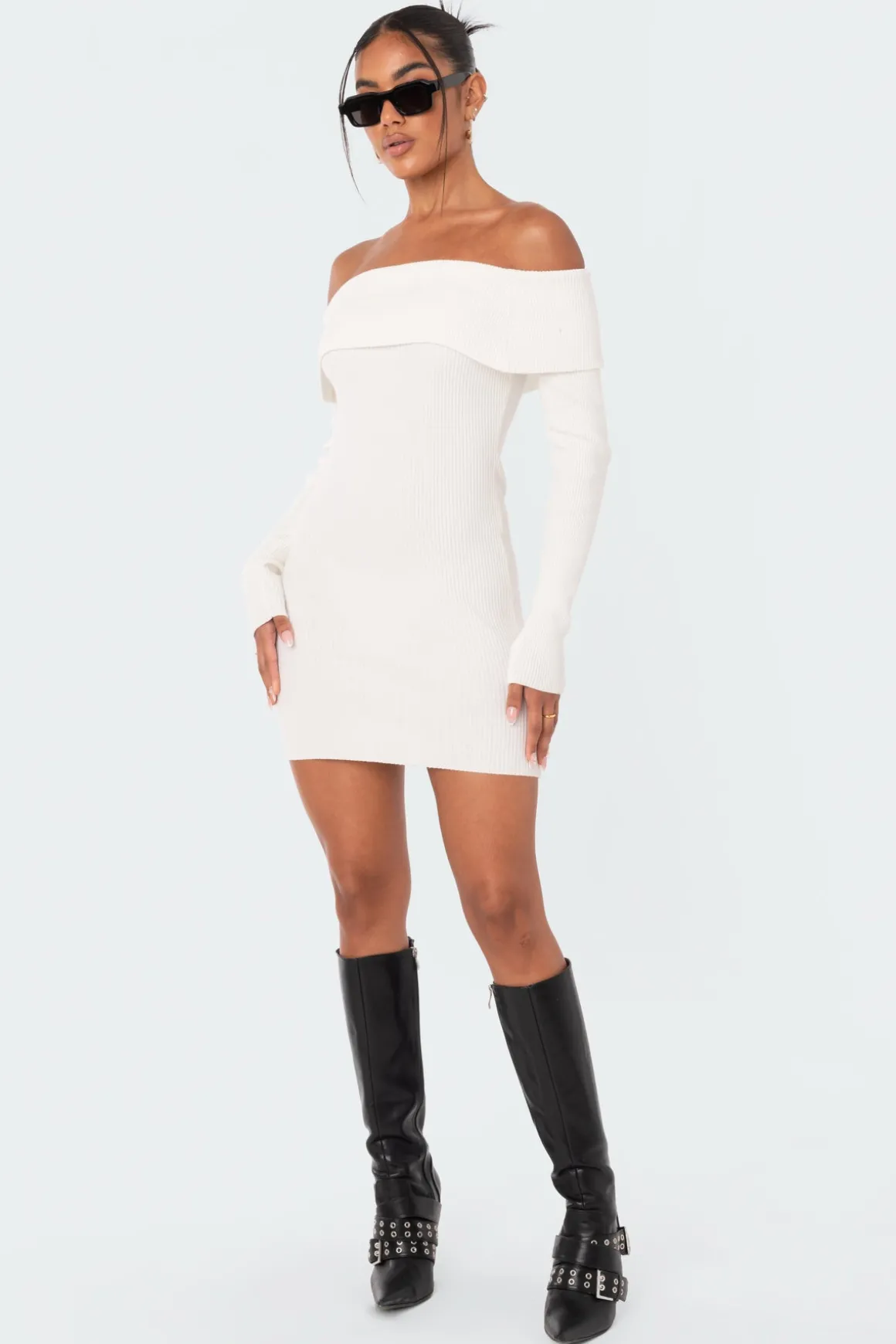 Emma Fold Over Knitted Dress