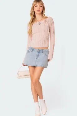 Emmy Open Back Knit Top