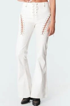 Engine White Flared Jeans