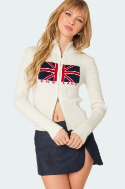 England Double Zip Cardigan