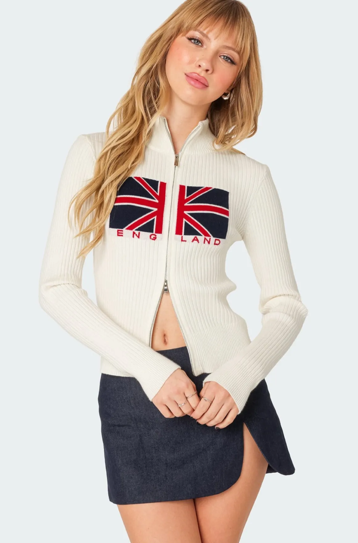 England Double Zip Cardigan