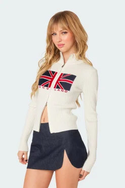 England Double Zip Cardigan