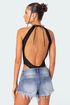 Erika Low Rise Frayed Denim Shorts