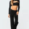 Erin Low-Rise Velour Sweatpants