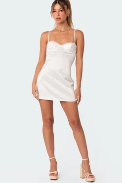 Essence Satin Cupped Mini Dress