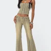 Eternity Pinstripe Flare Jeans