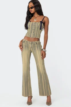 Eternity Pinstripe Flare Jeans
