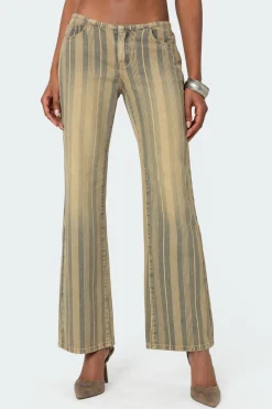 Eternity Pinstripe Flare Jeans