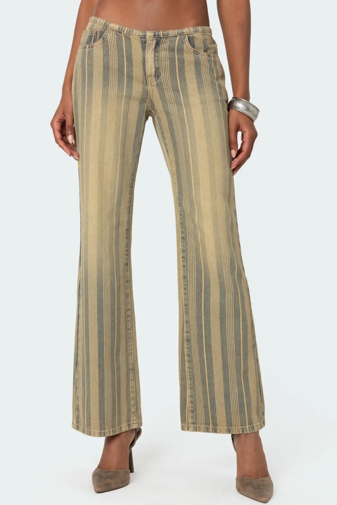 Eternity Pinstripe Flare Jeans