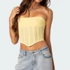 Evangeline Sheer Mesh Corset