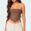 Evangeline Sheer Mesh Corset
