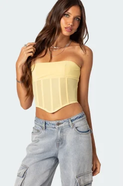 Evangeline Sheer Mesh Corset