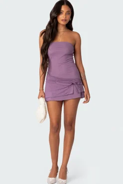 Evelin Ruched Hem Mini Dress