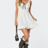 Eyelet Frill Mini Dress