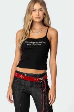 Fall In Love Rhinestone Tank Top