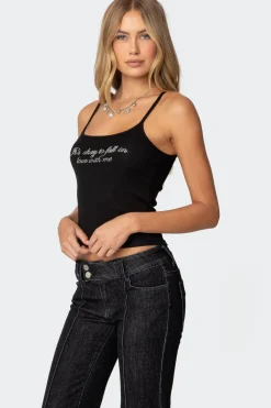 Fall In Love Rhinestone Tank Top
