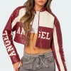 Farah Cropped Faux Leather Jacket