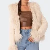 Faux Fur Trim Coat