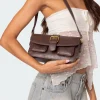 Faux Leather Buckle Bag