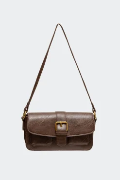 Faux Leather Buckle Bag