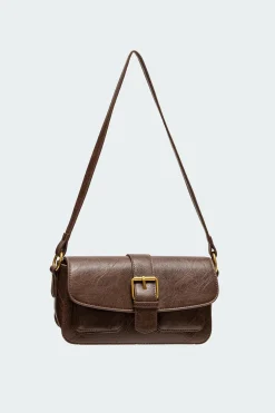 Faux Leather Buckle Bag