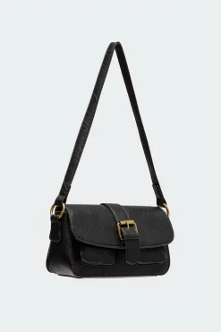 Faux Leather Buckle Bag