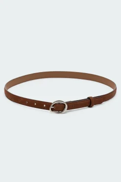 Faux Suede Slim Belt