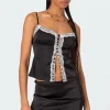 Feyra Satin Button Front Tank Top