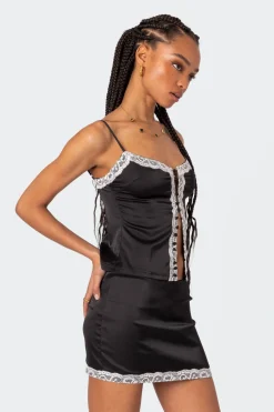 Feyra Satin Button Front Tank Top