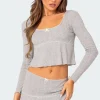 Fig Pointelle Top