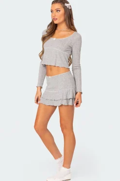 Fig Pointelle Top