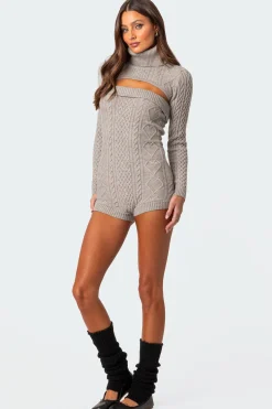 Finnley Two Piece Cable Knit Romper