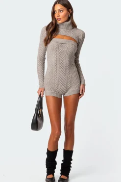 Finnley Two Piece Cable Knit Romper