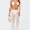 Flo Sheer Mesh Flared Pants