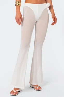Flo Sheer Mesh Flared Pants