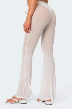 Flo Sheer Mesh Flared Pants