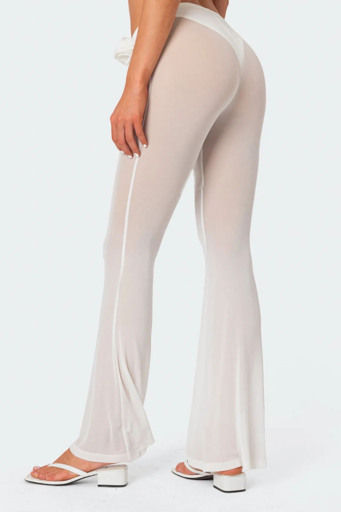 Flo Sheer Mesh Flared Pants
