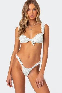 Floral Scrunch Cupped Bikini Top
