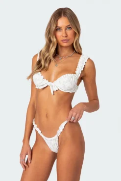 Floral Scrunch Cupped Bikini Top