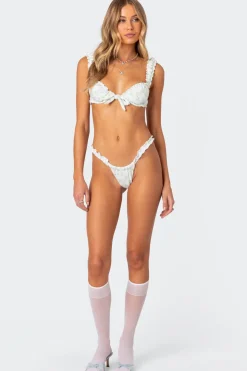 Floral Scrunch Cupped Bikini Top