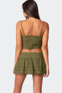Fluer Linen Look Tank Top