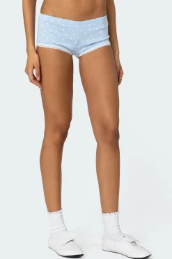 Follow Ur Heart Printed Micro Shorts
