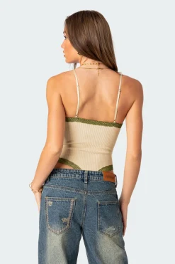 Forest Lacey Ribbed Bodysuit