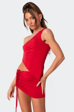 Frankie Asymmetric Drawstring Top
