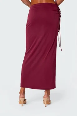 Frankie Drawstring Slit Maxi Skirt