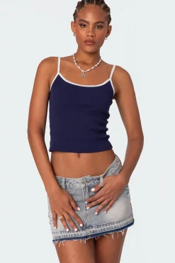 Franky Ribbed Contrast Tank Top